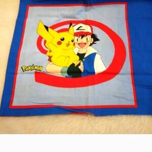 FABRIC PILLOW PANEL Pokemon Picachu & Picachu And Ash, Licensed Nintendo Product
